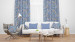 Decorative Curtain Blue connections - a motif inspired by patchwork ceramics 147321 additionalThumb 6