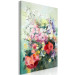 Canvas Art Print Watercolor Bouquet (1-piece) - colorful flowers on a blurred background 149721 additionalThumb 2