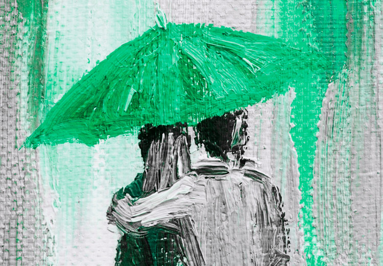 Acrylic print In Love Under an Umbrella - Graphics With a Couple Walking in the Rain [Glass] 150621 additionalImage 4