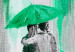 Acrylic print In Love Under an Umbrella - Graphics With a Couple Walking in the Rain [Glass] 150621 additionalThumb 4