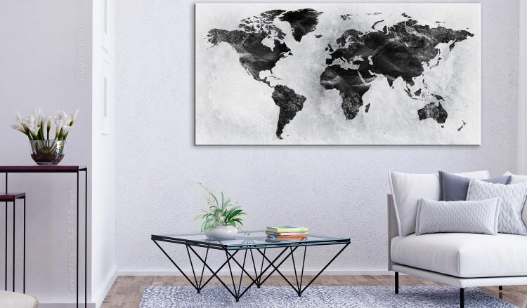 Large canvas print White and Black Map II [Large Format] 150821 additionalImage 5