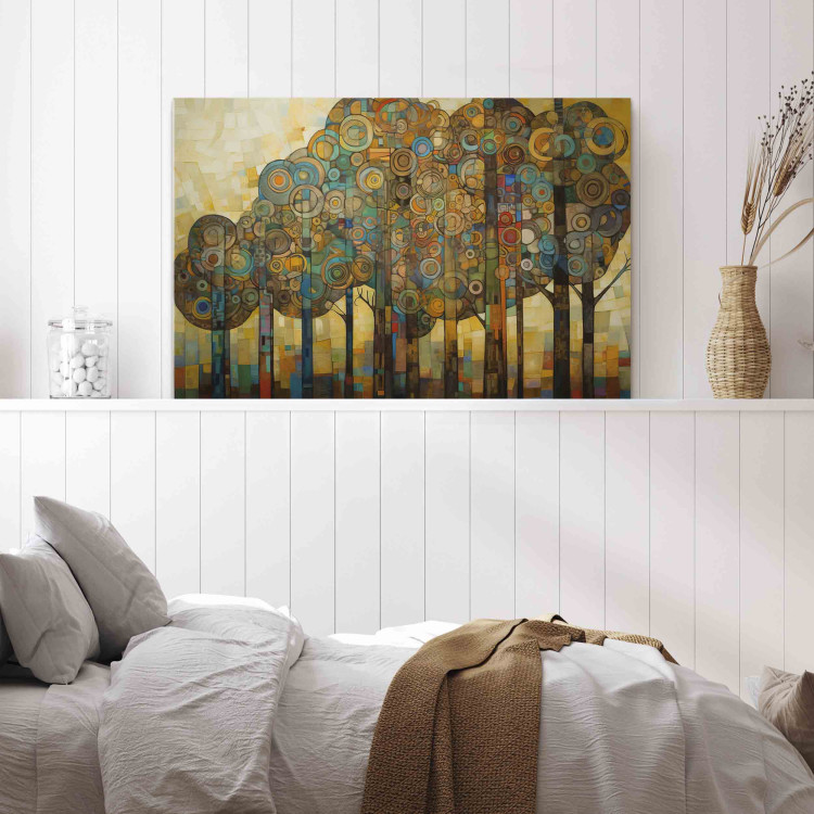 Canvas Art Print Mosaic Forest - An Abstraction With a Forest Motif Generated by AI 151121 additionalImage 9