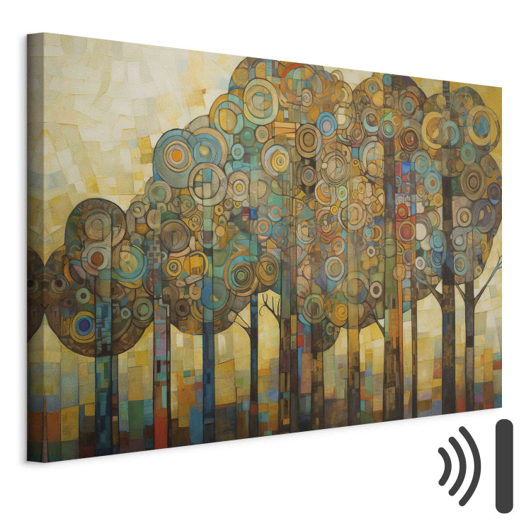 Canvas Art Print Mosaic Forest - An Abstraction With a Forest Motif Generated by AI 151121 additionalImage 8