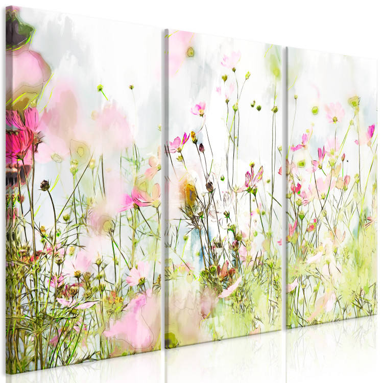 Canvas Print Colorful Meadow - Field Vegetation in Spring’s Bright Glow 151821 additionalImage 2