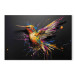 Canvas Print Colorful Bird - Watercolor Vision of a Hummingbird on a Black Background 159521 additionalThumb 7