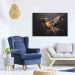 Canvas Print Colorful Bird - Watercolor Vision of a Hummingbird on a Black Background 159521 additionalThumb 5