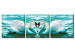 Canvas Print Swans in love 50621