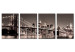 Canvas Brooklyn Bridge in sepia 58421
