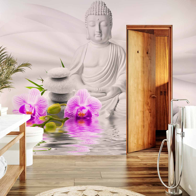 Photo Wallpaper Buddha and pink orchids 61421 additionalImage 8