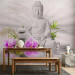 Photo Wallpaper Buddha and pink orchids 61421 additionalThumb 6