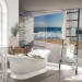Photo Wallpaper Beach house - landscape with window view of blue sky and sea 64121 additionalThumb 8