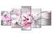 Canvas Art Print Pink Nuptials (5-piece) - Romantic Bouquet and Abstract Background 93821