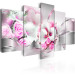 Canvas Art Print Pink Nuptials (5-piece) - Romantic Bouquet and Abstract Background 93821 additionalThumb 2