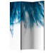 Room Divider Sapphire Feathers - romantic feathers in blue color on white background 97421
