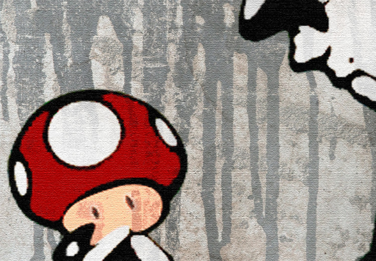 Canvas Mario Bros on Concrete (5-piece) - Urban Graffiti in Banksy Style 106531 additionalImage 4
