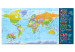 Canvas Print Traditional World Map (1-piece) - Colorful Map with Country Flags 106731