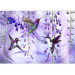 Wall Mural Flying hummingbirds - flying birds motif among flowers in purple 108031 additionalThumb 3
