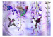 Wall Mural Flying hummingbirds - flying birds motif among flowers in purple 108031 additionalThumb 1