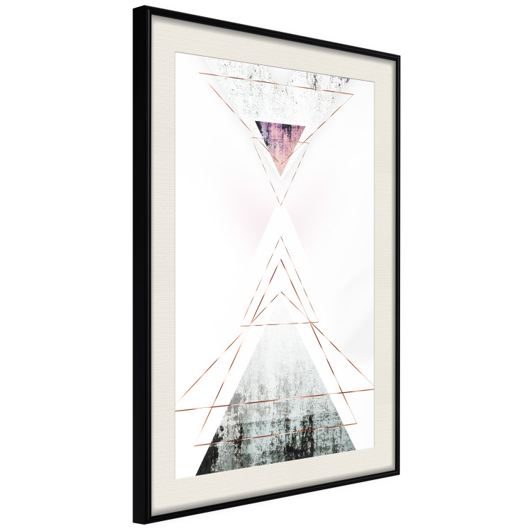 Wall Poster Geometric Abstraction - modern composition with golden triangles 114431 additionalImage 3