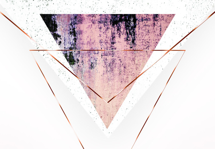 Wall Poster Geometric Abstraction - modern composition with golden triangles 114431 additionalImage 10