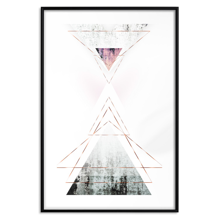 Wall Poster Geometric Abstraction - modern composition with golden triangles 114431 additionalImage 17