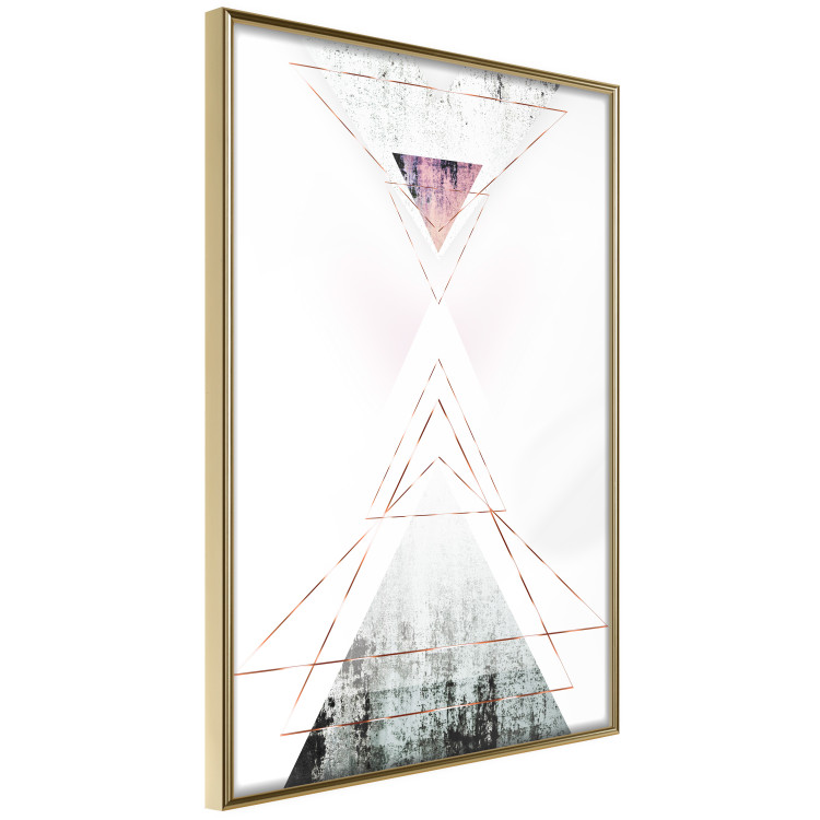 Wall Poster Geometric Abstraction - modern composition with golden triangles 114431 additionalImage 12