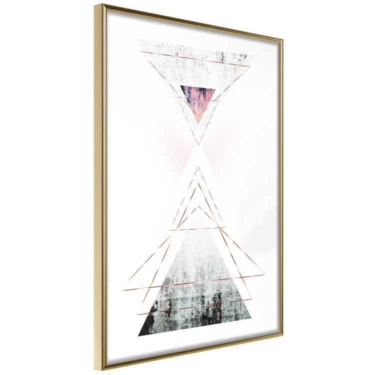 Wall Poster Geometric Abstraction - modern composition with golden triangles 114431 additionalImage 6