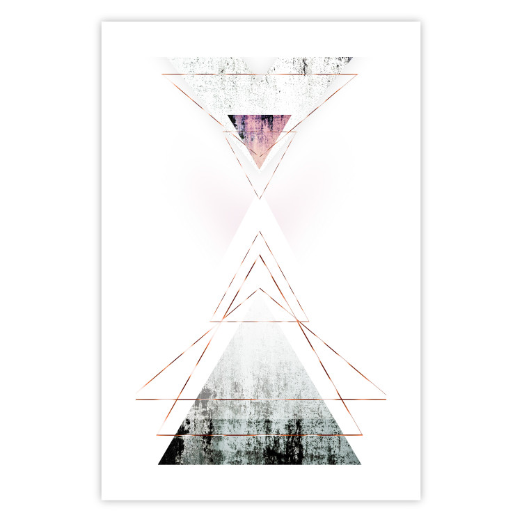 Wall Poster Geometric Abstraction - modern composition with golden triangles 114431 additionalImage 25
