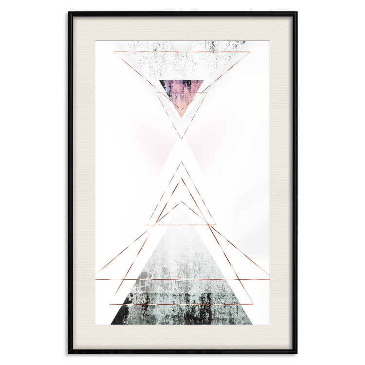 Wall Poster Geometric Abstraction - modern composition with golden triangles 114431 additionalImage 18
