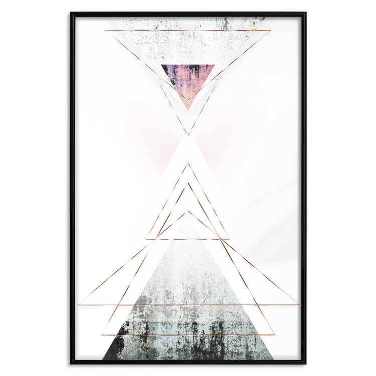 Wall Poster Geometric Abstraction - modern composition with golden triangles 114431 additionalImage 18