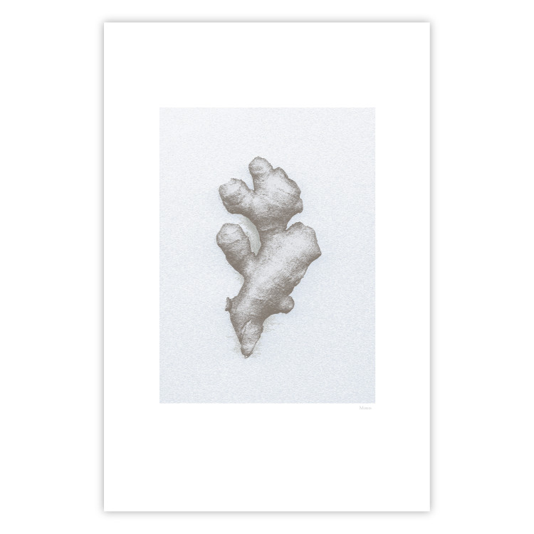 Wall Poster Ginger - minimalist composition with the warming root of nature 117531