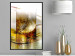 Wall Poster Thought - geometric abstraction with dandelions in golden shades 118331 additionalThumb 12