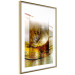 Wall Poster Thought - geometric abstraction with dandelions in golden shades 118331 additionalThumb 4
