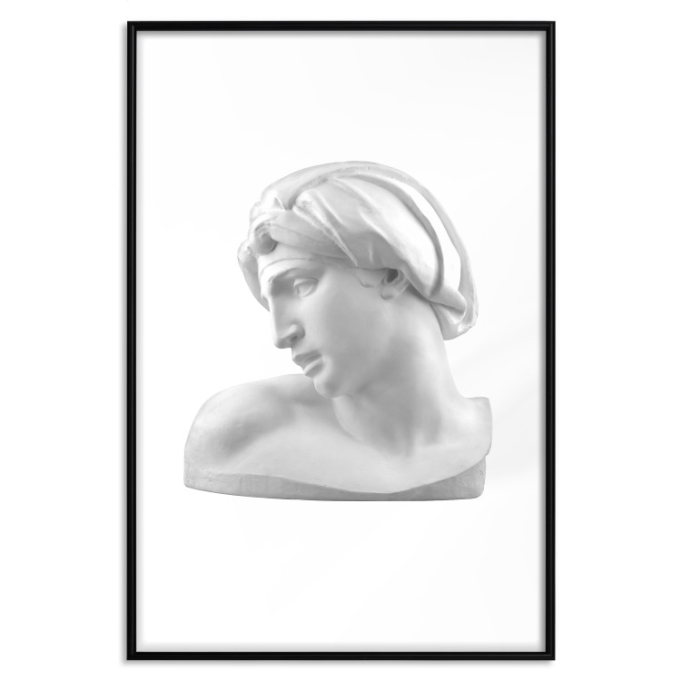 Wall Poster Michelangelo - simple composition on a white background with a sculpture of a male face 119131 additionalImage 18