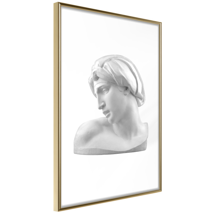 Wall Poster Michelangelo - simple composition on a white background with a sculpture of a male face 119131 additionalImage 12