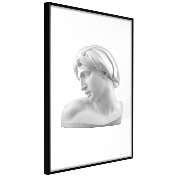 Wall Poster Michelangelo - simple composition on a white background with a sculpture of a male face 119131 additionalImage 10