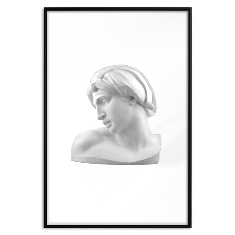 Wall Poster Michelangelo - simple composition on a white background with a sculpture of a male face 119131 additionalImage 15