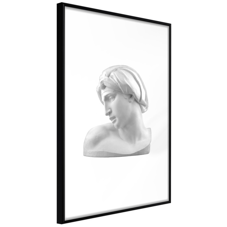 Wall Poster Michelangelo - simple composition on a white background with a sculpture of a male face 119131 additionalImage 11