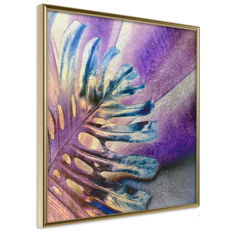Wall Poster Colorful Monstera - colorful abstraction with a leaf of an exotic plant 120831 additionalImage 12