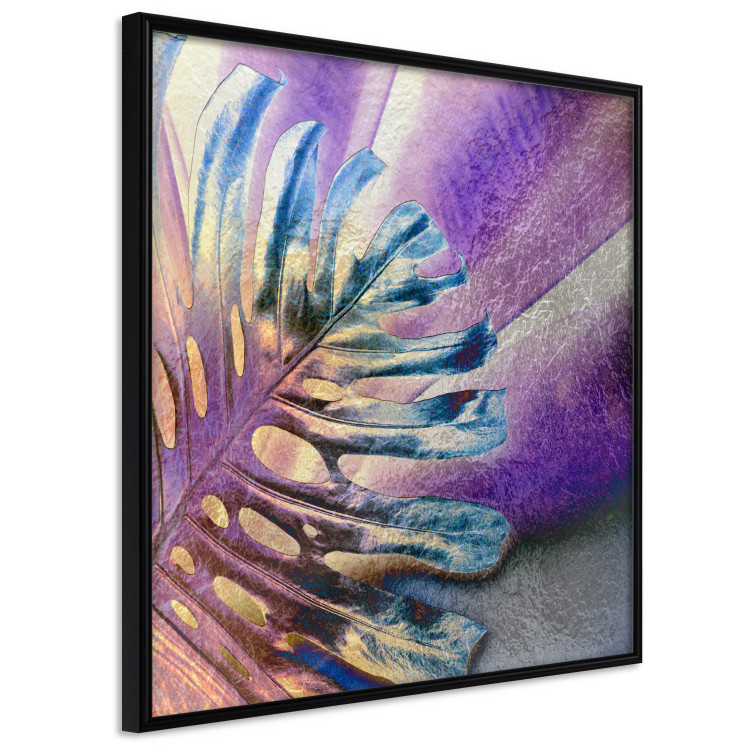 Wall Poster Colorful Monstera - colorful abstraction with a leaf of an exotic plant 120831 additionalImage 10