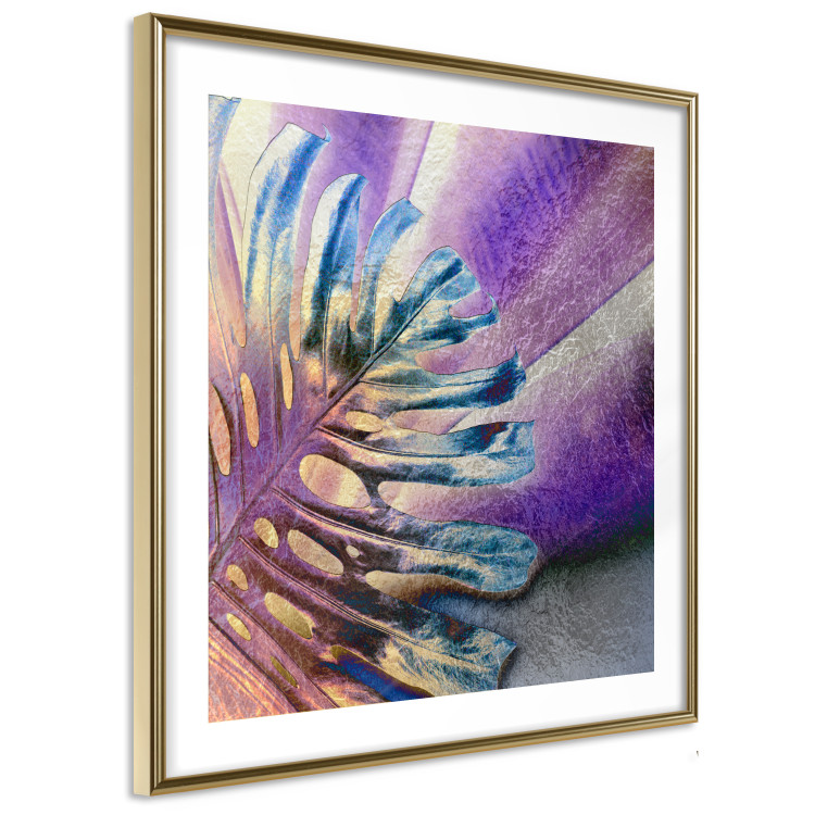 Wall Poster Colorful Monstera - colorful abstraction with a leaf of an exotic plant 120831 additionalImage 8