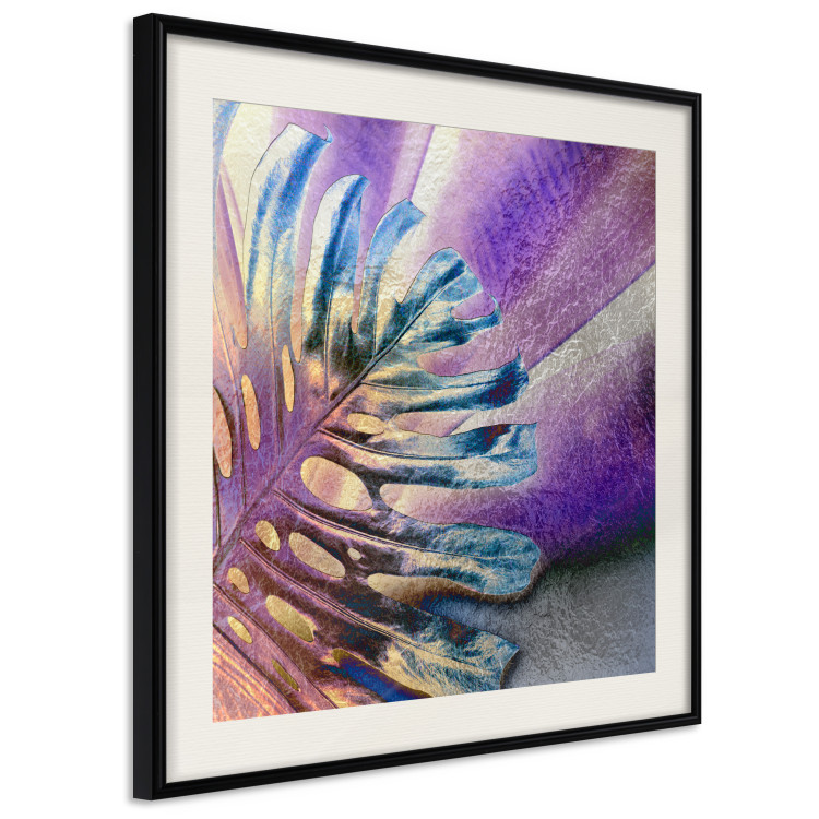 Wall Poster Colorful Monstera - colorful abstraction with a leaf of an exotic plant 120831 additionalImage 3