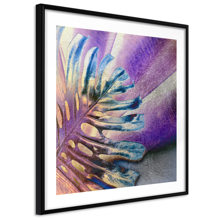 Wall Poster Colorful Monstera - colorful abstraction with a leaf of an exotic plant 120831 additionalImage 11
