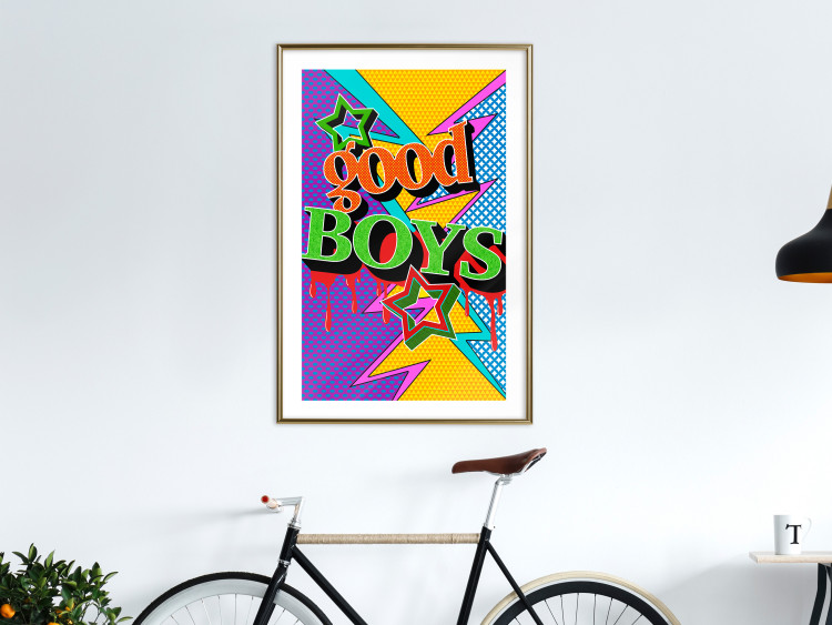 Poster Good Boys - artistic English text in a colorful pop art motif 122731 additionalImage 13
