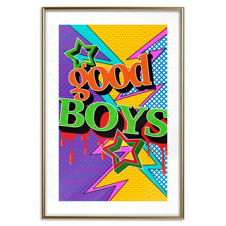 Poster Good Boys - artistic English text in a colorful pop art motif 122731 additionalImage 16