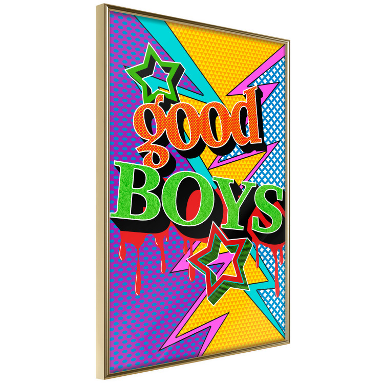 Poster Good Boys - artistic English text in a colorful pop art motif 122731 additionalImage 14