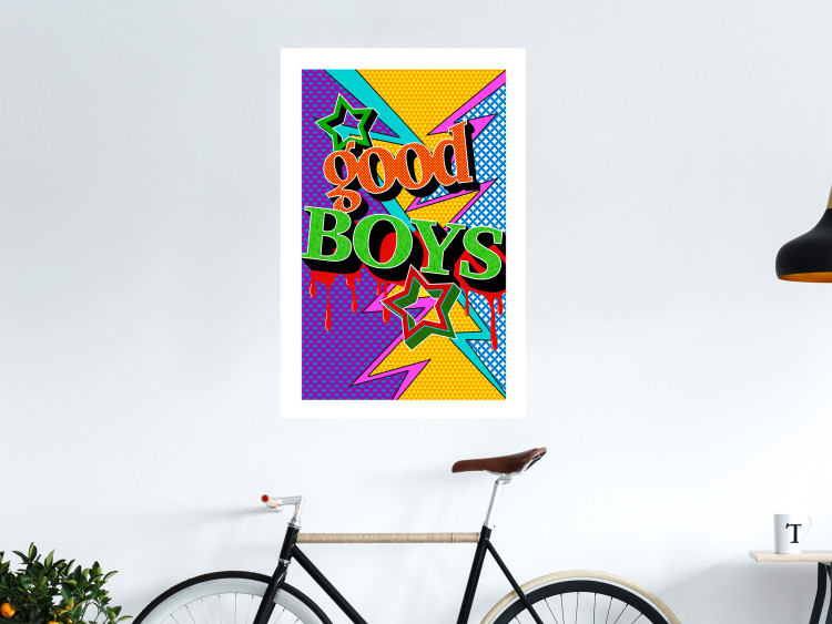 Poster Good Boys - artistic English text in a colorful pop art motif 122731 additionalImage 4