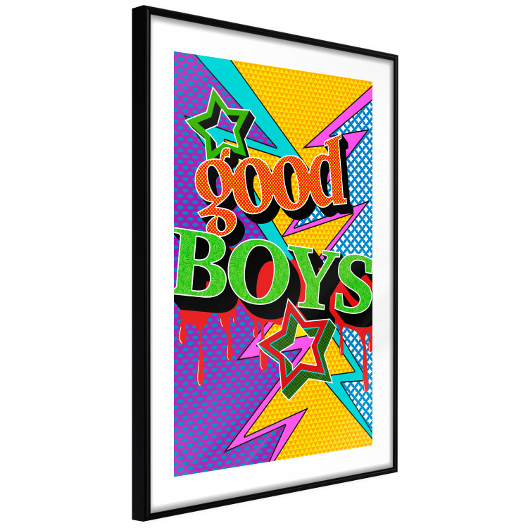 Poster Good Boys - artistic English text in a colorful pop art motif 122731 additionalImage 13