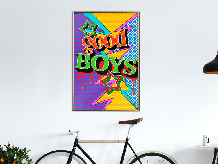 Poster Good Boys - artistic English text in a colorful pop art motif 122731 additionalImage 5