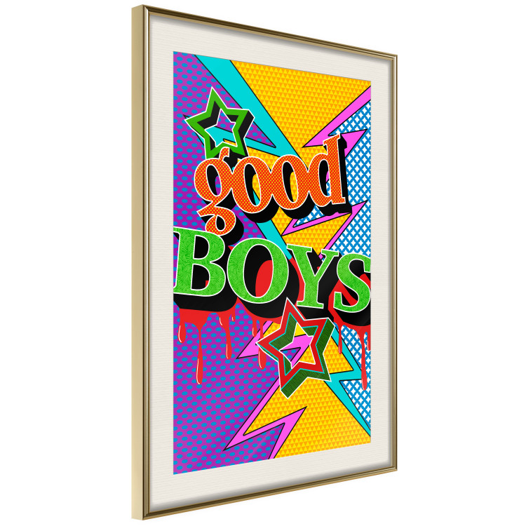 Poster Good Boys - artistic English text in a colorful pop art motif 122731 additionalImage 2